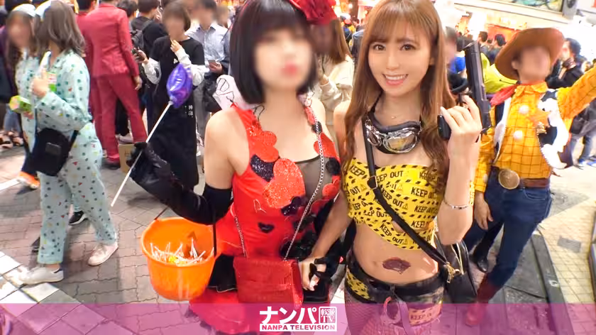 渋谷ハロウィンは今年も大盛り上がり！ノリ良し顏良しカラダ良しのエロポリス(？)をホテル連れ込み撮影會！ちょっと強引でも今夜だけは許される！気づけは自らチ○ポを貪り出す姿に興奮必至！！