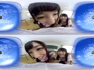 #TB[KMVR-295] 【VR】性に開放的な學園でとびきり可愛い美少女2人とずっ