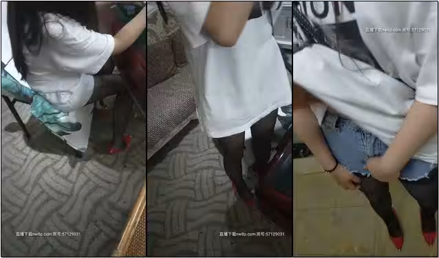經常一起打麻將的黑絲美臀麻友輸錢用身體抵債打完麻將沙發上干一炮無套內射
