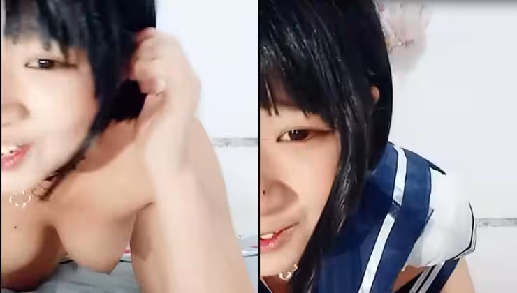 年齡不大短髮新人美女主播第2季,情趣學生制服誘惑脫光光扣逼秀身材豐滿大奶子
