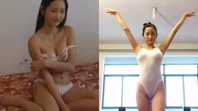 玩雜技的小美女,勁爆流出