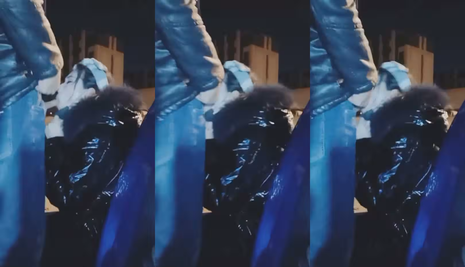 模特身材時尚性感美女主播晚上和粉絲在戶外工地啪啪外面實在太冷了雞巴硬不起只好車震