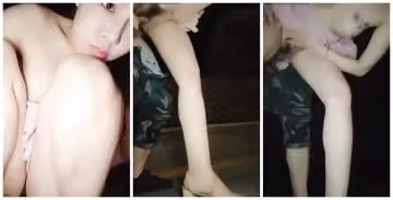 膚白貌美上海小美女半夜不穿內褲露胸在路邊勾引小伙啪啪聲音嗲嗲的