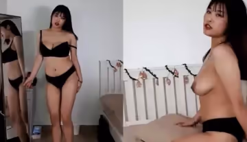 [韓國] 大奶妹騎著枕頭無盡呻吟!!