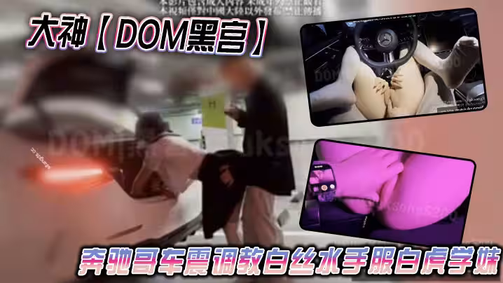 大神【DOM黑宮】奔馳哥車震調教白絲水手服白虎學妹，地下車庫露出啪啪性愛
