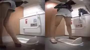 【刺激偷窥】商场女厕侧面全景偷拍！素人美女如厕走光实录第2弹