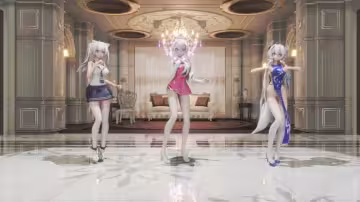 MMD05漢服JK白絲女同三倍快樂光輝STEP