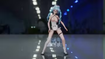 MMD58白絲眼鏡女僕mikuKDA