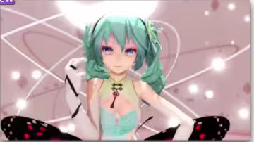 MMD昆蟲中出脫衣舞蹈淡綠色頭髮美少女
