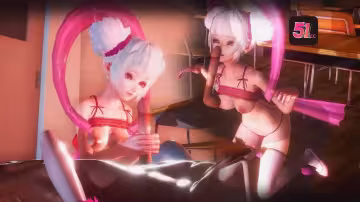 3D王者榮耀教室激情：小喬原皮濕身誘惑