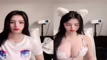 阿奈奈綠播女神下海！網紅臉貓耳誘惑，露豪乳嫩穴白虎任你舔