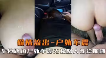 偷情流出-戶外車震車停在戶外車震無視路人性愛啪啪