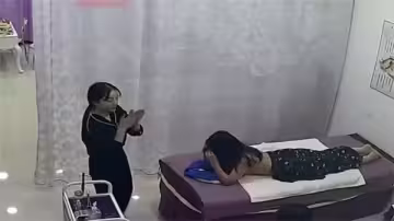 破解養生館監視器！身材火辣少女私密理療過程遭全程偷拍