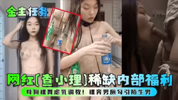 網紅[查小理]稀缺內部福利！母狗裸舞虐乳調教！裸奔男廁勾引陌生男