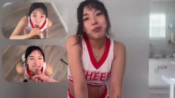 elle lee -POV 書呆子在韓國啦啦隊長的牙套上射精