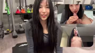 Elle Lee - 健身房裡的可愛亞洲女孩誘騙男人射精