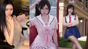 抖音網紅【魔人布歐】這騷逼女神穿黑絲高跟重金定製模擬足交，粉嫩絲足夾住粗硬雞巴狂擼！