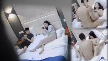 高校附近酒店摄像头偷拍-高颜值大学生情侣一块玩游戏玩累了休息做爱（上）