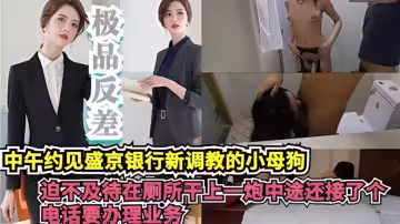 中午約見盛京銀行新調教的小母狗！迫不及待在廁所乾上一炮！中途還接了哥電話要辦理業務