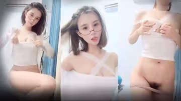 【喵喵是個貓】頂級短髮酒窩小背心、肉色絲襪撫摸美臀半脫下掰開嫩穴