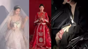 新婚夫婦玩的真花，老婆滿足老公綠帽癖答應玩三人同行，另類刺激吸引眼球的新穎玩法