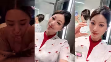 香港超火辣空姐出軌閨蜜老公，酒店激情吃雞口交技術超一流