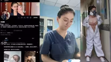 極品反差醫生【陳漂亮】和科室領導亂搞約炮視頻曝光，後入爆操淫水狂流