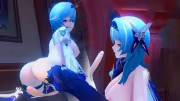 【3D】原神AKT-尤拉約旅行者出來、脫了褲子口交 - 國語中字