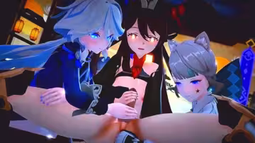 【3D】MMD原神全明星多人淫啪亂交戀活