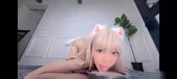 【KittyxKum】染成白毛了，玩的玩具也是越來越大了