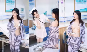 秀人網網紅模特豆瓣醬 女同系列之醫院女護士與女病人 顏值超高的倆美女賞心悅目