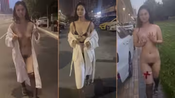 西萌工作室 嫩妹涵涵 小淚深夜街頭露出2部 情趣制服