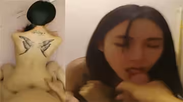 深圳酒吧紋身坐檯辣妹萱萱騷穴狂操，深喉口爆吞精實錄