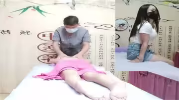 中醫養生館掛羊頭賣狗肉！短裙富姐私處推油，男技師銷魂手法深入服務！