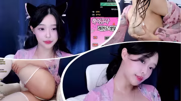 韓國BJ - podo0311情趣和服性感妹妹，全身抹滿乳液M腿誘惑