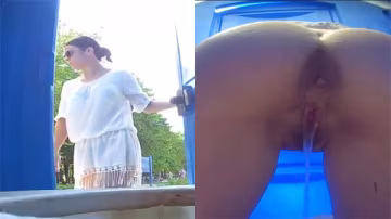 海灘度假區女公廁換衣偷拍，後位鏡頭激情一覽無餘！