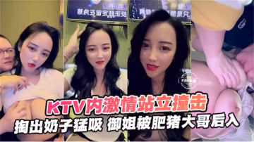 KTV內激情黑料-網紅御姐被肥豬金主大哥無情打樁後入