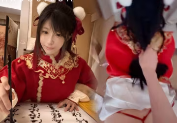 策馬淫春新年財神白虎妹輸了五子棋還要被人騎