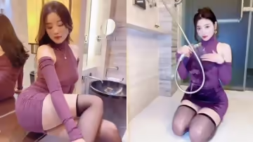美艷女神楊晨晨最新洗浴激情私拍無內真空揉穴揉胸凸點 花灑噴頭對著BB的...