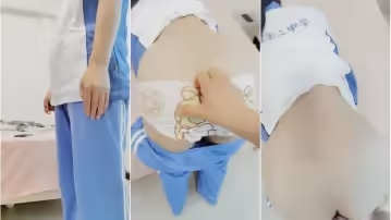 精品剧情佳作,套路害怕军训的学生妹,穿着校服,青春十足,拔下裤子白虎肥鲍尽收眼底