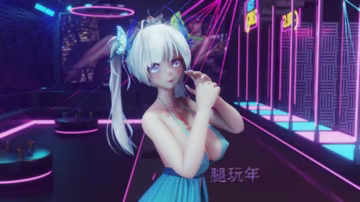 MMD89 雙馬尾光輝IU-LILAC 爆乳少女被迫口交顏射淪陷
