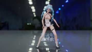 MMD58 白絲眼鏡女僕Miku淫蕩騎乘 極品美鮑任君品嘗