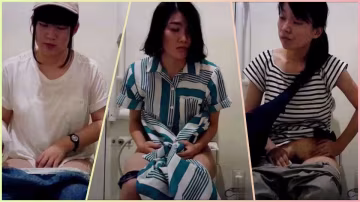 專業盜站流出，商場座廁前景固定偷拍顧客噓噓，弔帶裝大奶少婦阿姨要脫光光才能尿尿