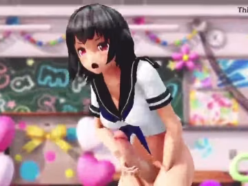 MMD-扶他 極品偽娘扶她雙性人 巨根爆操騷穴 前後夾擊狂干到潮噴
