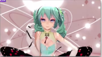 MMD！綠髮極品嫩妹騷舞誘惑！淫穴被異種巨物深喉中出！