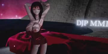 MMD巨乳騷浪魔女！星雲海灘肉體狂舞，翹臀猛搖誘人噴水
