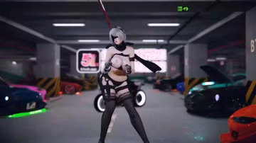 MMD極品2B女騎士，制服誘惑騷穴狂扭，極致淫蕩嬌喘高潮！