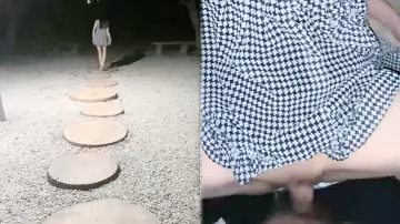 【挑戰戶外操逼】深夜在帝都玉淵潭公園_也不怕蚊子多的淫蕩小情侶挑戰戶外操逼_無毛嫩穴無內射乾爽-xj