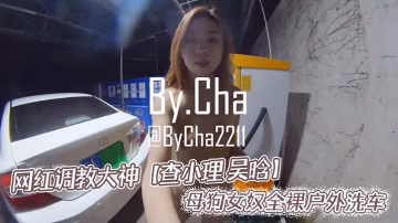 網紅調教大神【查小理 吳晗】母狗女奴全裸戶外洗車
