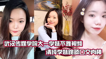 武漢傳媒學院大一學妹不雅視頻清純學妹跪舔口交肉棒表情很是放蕩